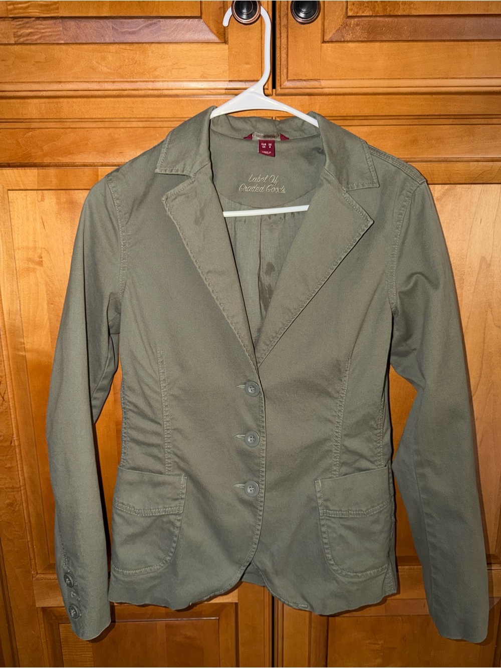 H & M Military-Style Jacket. Green Vintage Women's 6 Utility Coat. Hardly Worn